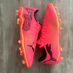 Puma Orange and Pink Soccer Cleats